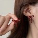 Wander + Pray Elegant Red Bow Earrings for Women – Eye-Catching and Lightweight Jewelry