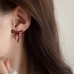 Wander + Pray Elegant Red Bow Earrings for Women – Eye-Catching and Lightweight Jewelry